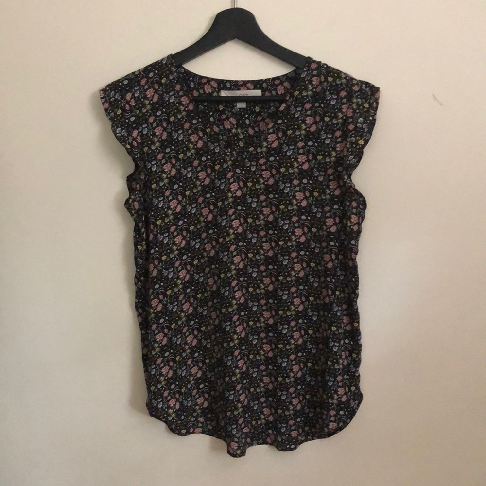 EUC Loft floral blouse